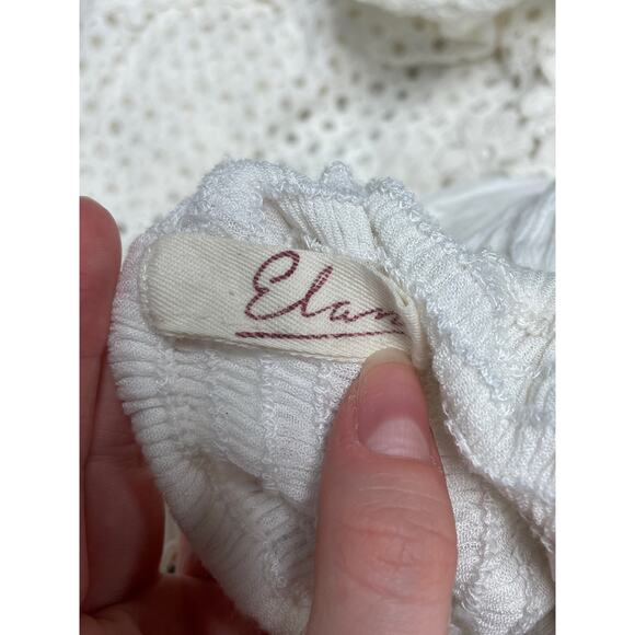 ELAN Tropical Halter Maxi Sundress Cover Up Boho Breeze Resort White Women's S - Picture 10 of 12